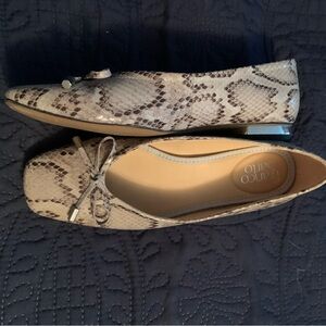 Franco Sarto Gray Snakeskin Flats